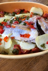 鯛とジャガイモのオーブン焼き