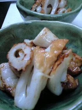 えっお酢だけで?超簡単ちくわ炒め