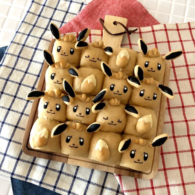 イーブイのちぎりパン レシピ 作り方 By Umi0407 クックパッド 簡単おいしいみんなのレシピが359万品