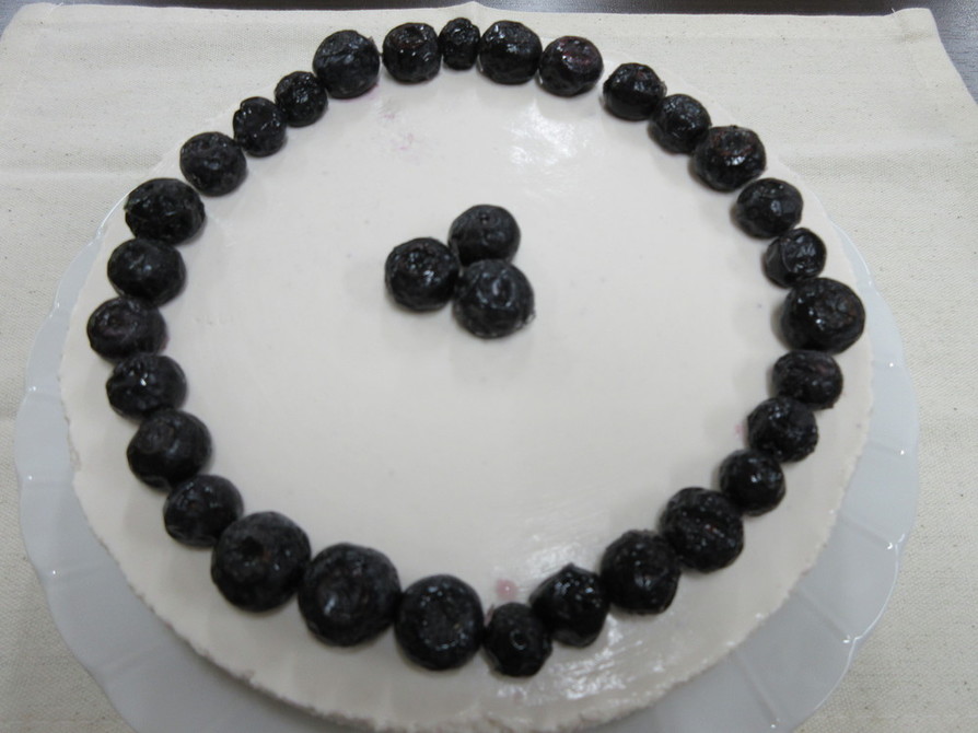 ブルーベリー甘酒deレアチーズケーキの画像
