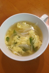 玉葱＆ピーマンの卵ふんわりコンソメスープ