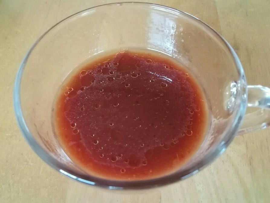 アマニ油､バルサミコ酢入りトマトジュースの画像