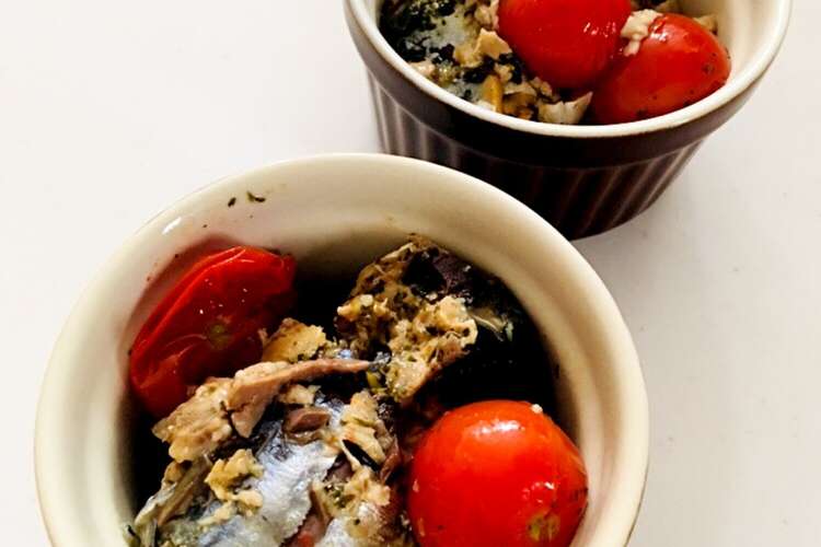 レンチンのみ 鯖とトマトのオリーブ漬け レシピ 作り方 By 2児母 手抜き夫弁当 クックパッド