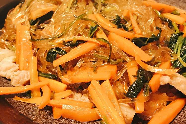 冷蔵庫の残り野菜と焼肉のタレでチャプチェ レシピ 作り方 By 食いしん坊家族の台所 クックパッド 簡単おいしいみんなのレシピが357万品