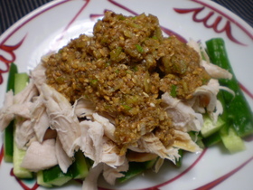 レンジで簡単 ささ身の棒々鶏風