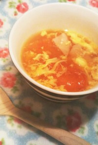 たっぷりトマトのかき玉スープ