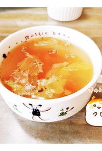 マクロビ☆レタスとトマトのスープ