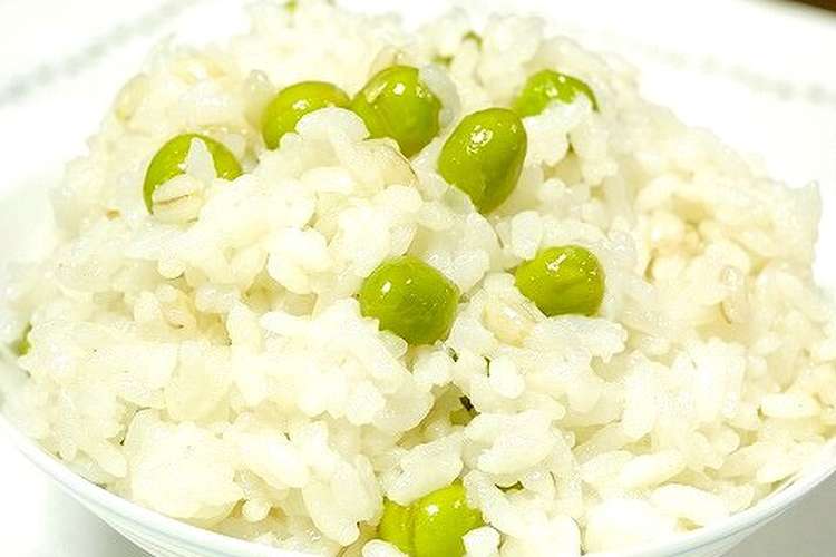 レンジで簡単 混ぜるだけ 豆ご飯 レシピ 作り方 By だんどり亭 クックパッド