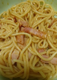 酔ったら酔った時！ベーコンキムチパスタ