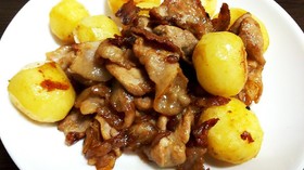 豚肉とじゃがいもの甘辛炒め