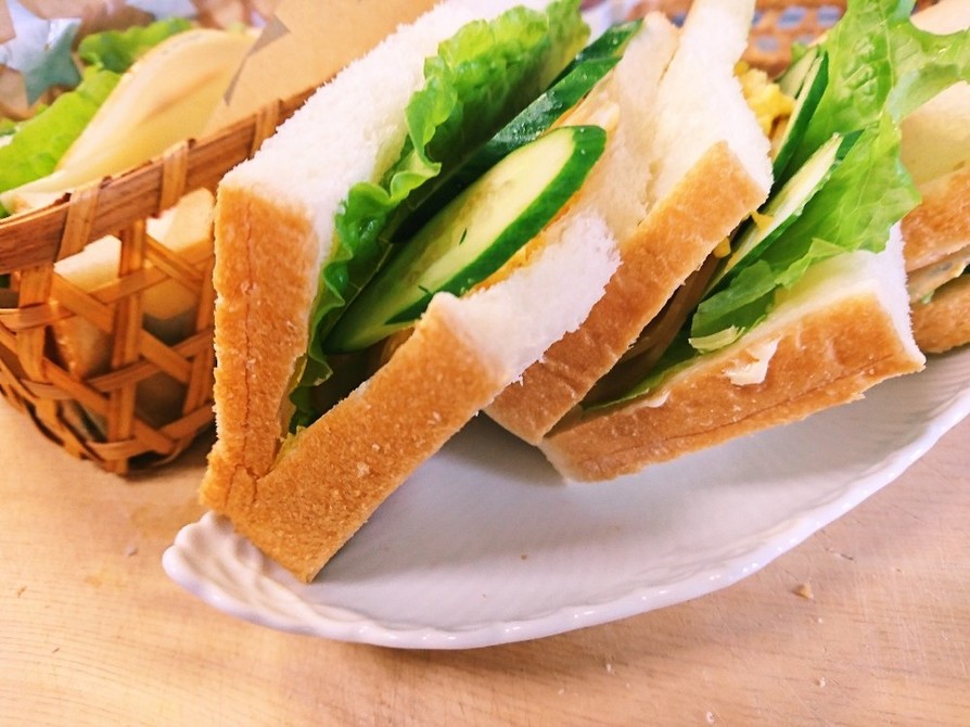 ボロボロしないサンドイッチ★お弁当の画像