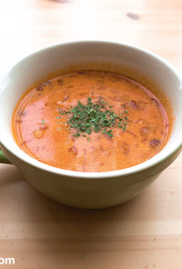 野菜ジュースとそばの実で簡単スープ