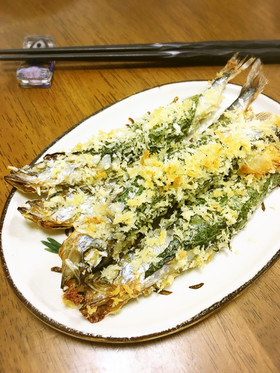 オーブンで☆ししゃもの大葉巻きフライ