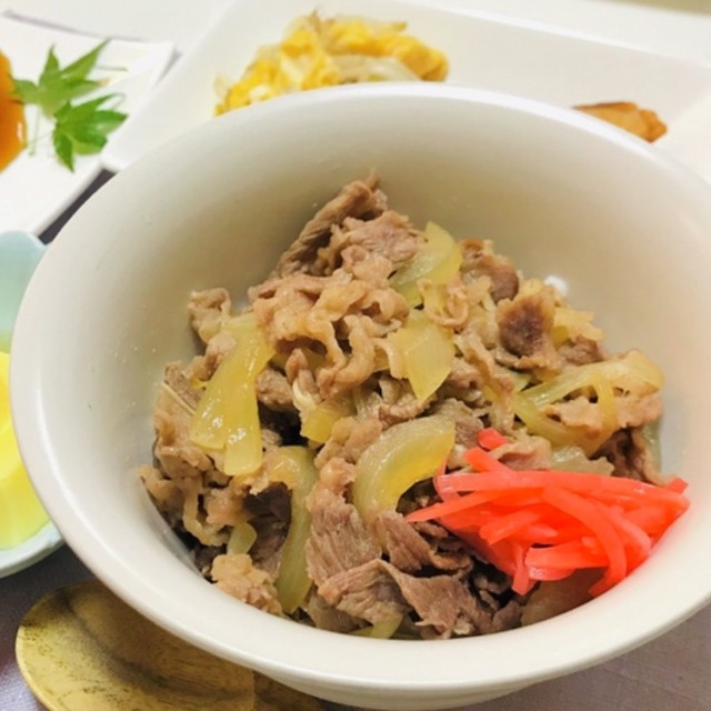 我が家の簡単牛丼夕飯のおかずに決まり レシピ 作り方 By 体裁よく クックパッド
