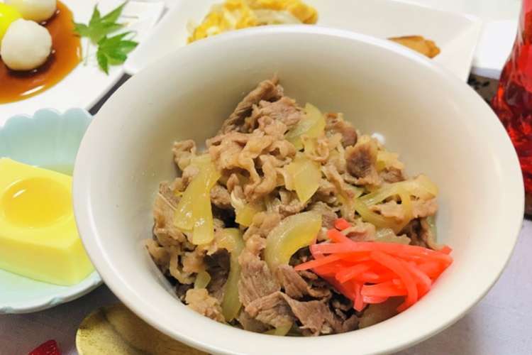 我が家の簡単牛丼夕飯のおかずに決まり レシピ 作り方 By 体裁よく クックパッド