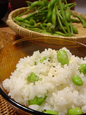 枝豆パルメザンごはん