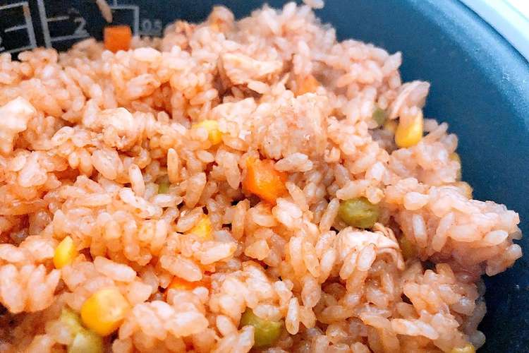 簡単 炊飯器でケチャップライス レシピ 作り方 By はらみ クックパッド 簡単おいしいみんなのレシピが360万品