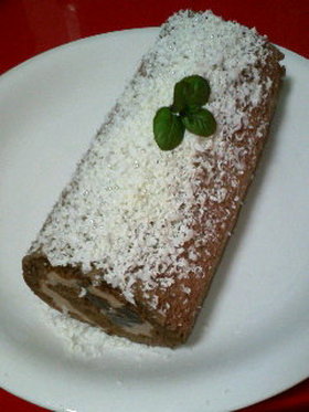 生チョコ♪ロールケーキ。