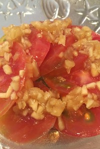 ザクザク玉ねぎの中華ドレ冷やしトマト