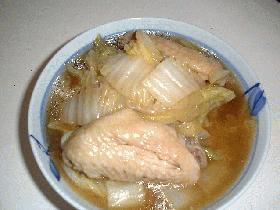 手羽先と白菜の煮物