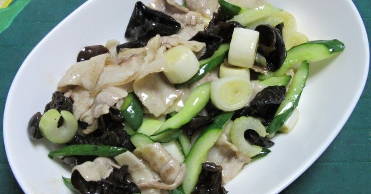 豚肉とキュウリとセロリの炒めもの by Dr仁平 【クックパッド】 簡単おいしいみんなのレシピが350万品