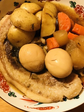 豚の角煮●野菜もいっしょに甘煮