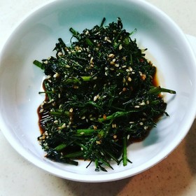 人参の葉っぱの甘辛炒めもの
