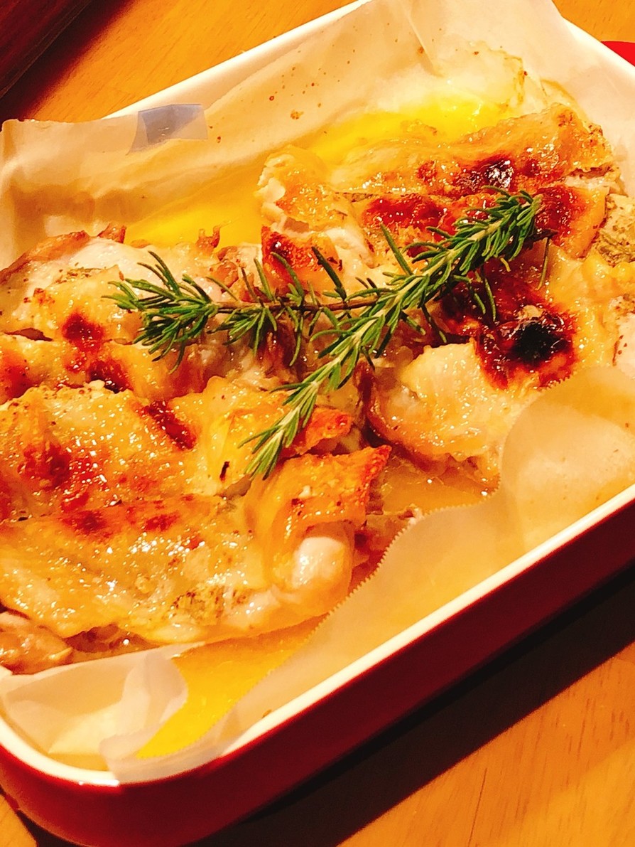 鶏モモ肉の香草とマスタードのはさみ焼きの画像