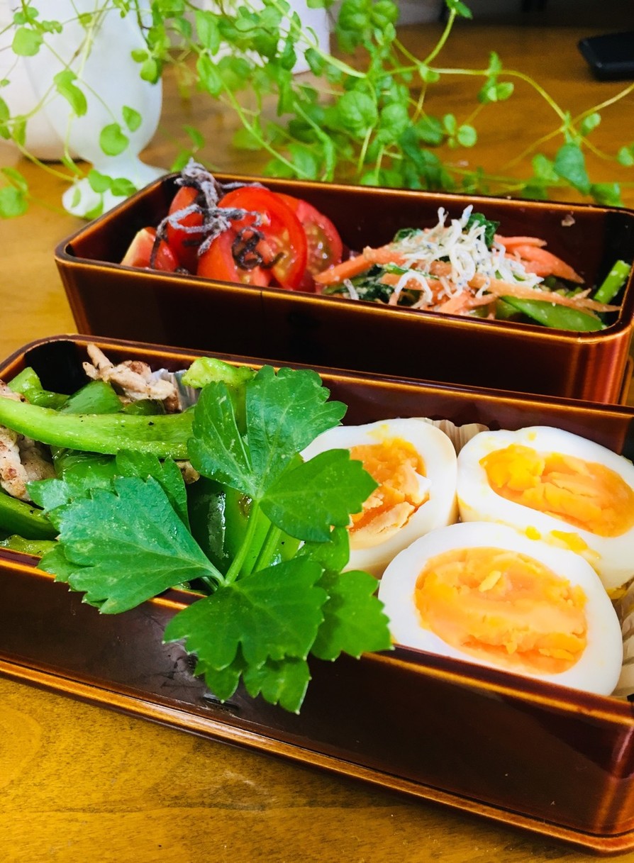 小松菜のナムルの春慶お弁当の画像