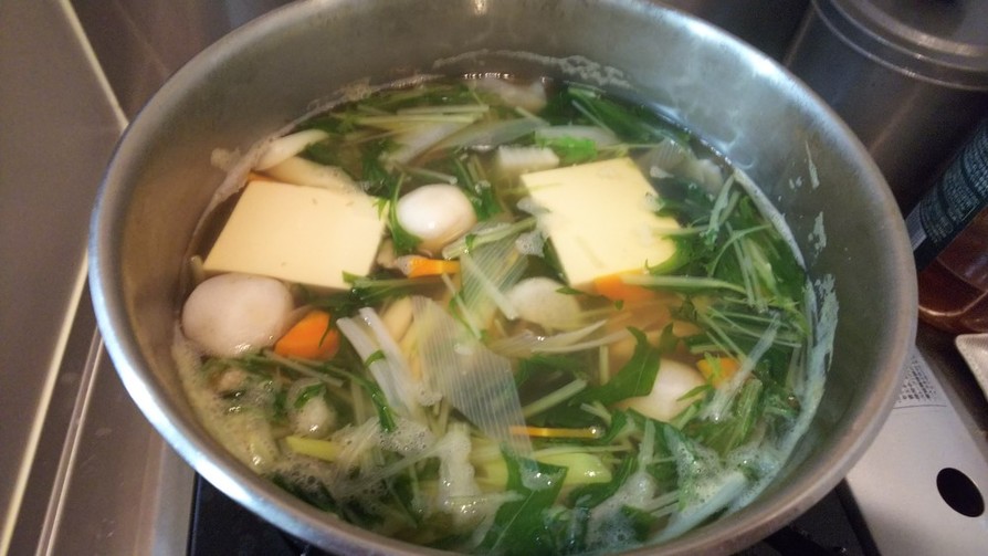 簡単ヘルシー・野菜と豆腐の旨味スープの画像