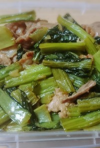 豚肉と小松菜の生姜焼き