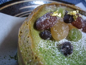抹茶ホワイトチョコチーズケーキ
