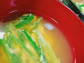 ニラ卵スープ