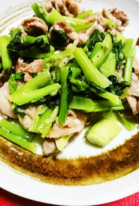 小松菜と豚肉のあんかけ風中華炒め