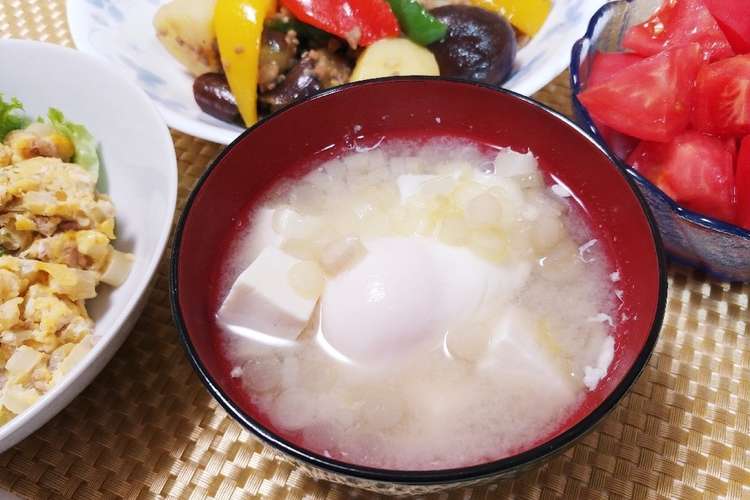 茎みょうが みょうがたけ の卵お味噌汁 レシピ 作り方 By Qmiぽ クックパッド