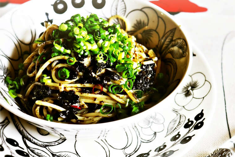 焼き海苔のイカ墨風パスタ レシピ 作り方 By Kebeibiko クックパッド 簡単おいしいみんなのレシピが353万品