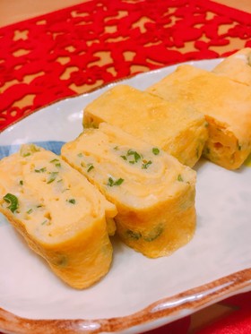 ネギと天かすで❤コクÜP卵焼き