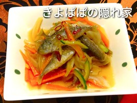 魚の南蛮漬け(小アジ、ワカサギ)
