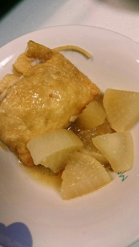 肉じゃが煮汁で巾着煮