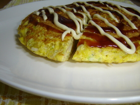 お好み焼き風☆長ネギたま焼き