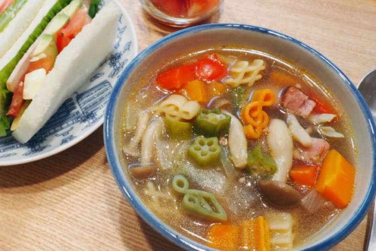 マカロニが可愛い 栄養満点 野菜スープ レシピ 作り方 By あねこちゃん クックパッド