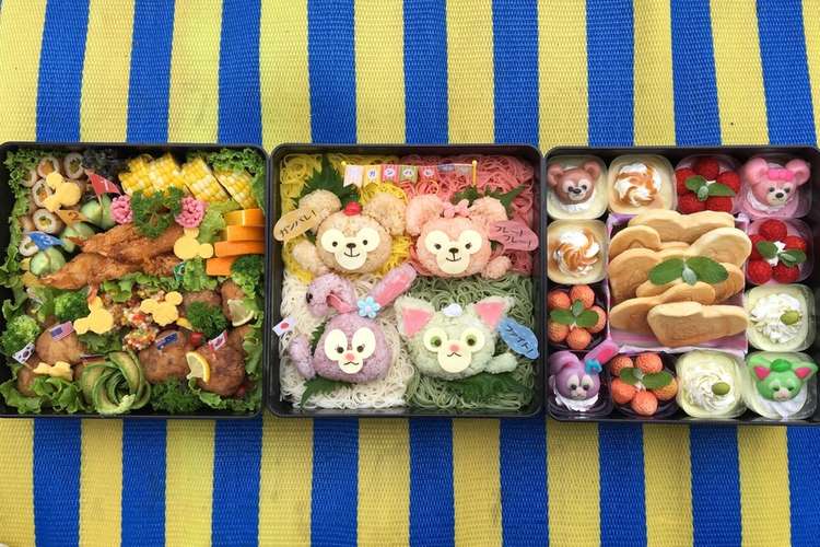 ダッフィたちの 運動会キャラ弁 レシピ 作り方 By ３匹の大ぶたママ クックパッド 簡単おいしいみんなのレシピが353万品