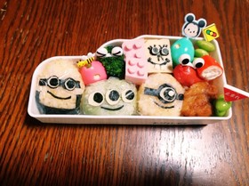 キャラ弁 簡単 ミニオン スポンジボブ