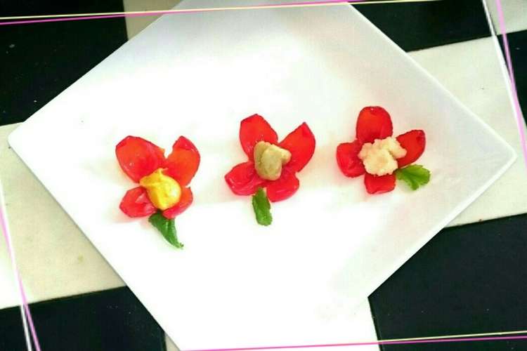 トマトのお花は薬味入れ レシピ 作り方 By サンセット クックパッド 簡単おいしいみんなのレシピが356万品
