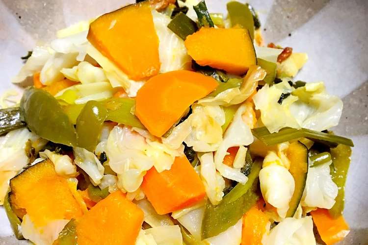 超ヘルシー野菜炒め 焼くだけ簡単 減塩 レシピ 作り方 By クックpuu クックパッド