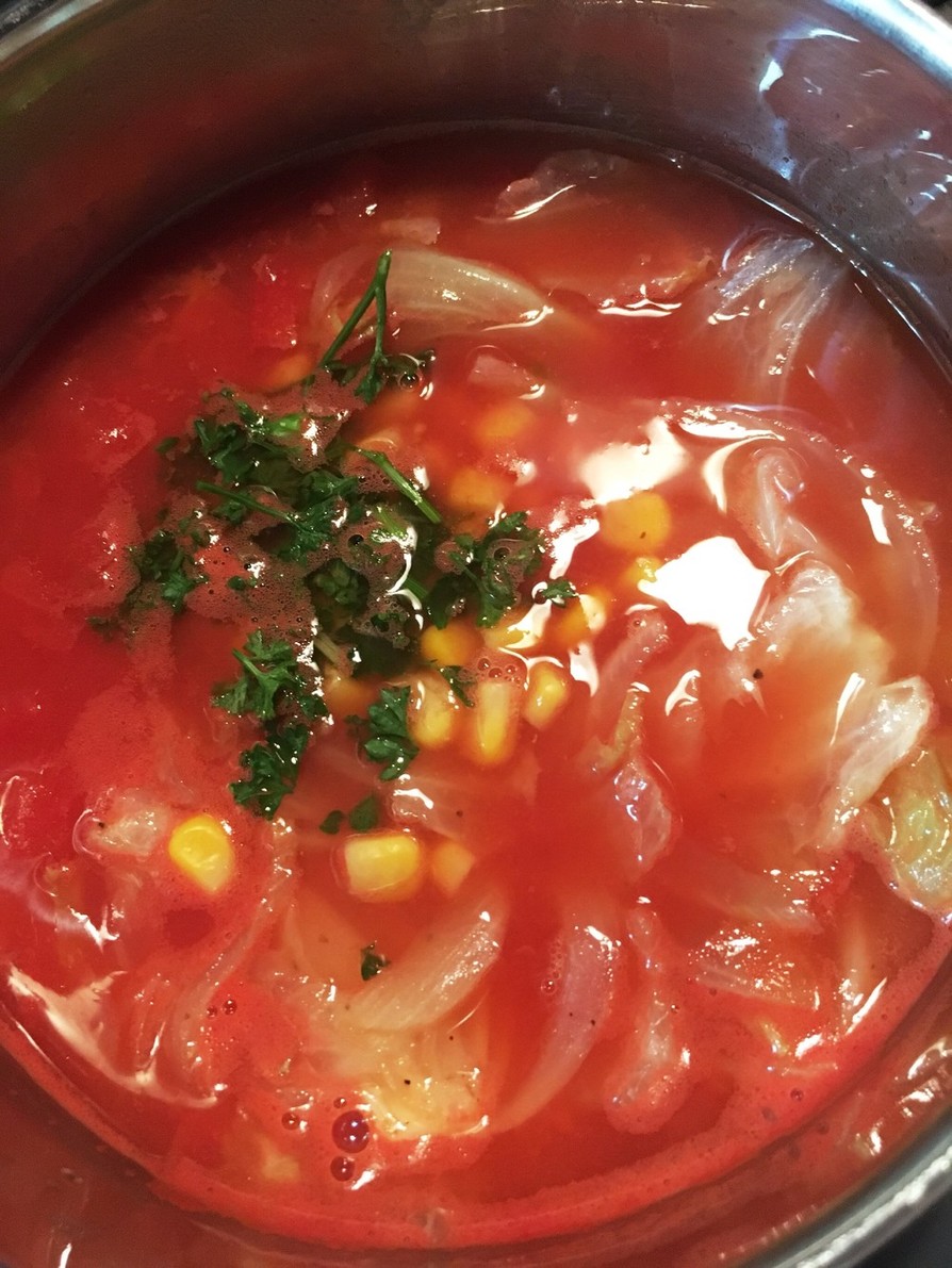 簡単！トマトスープ！の画像