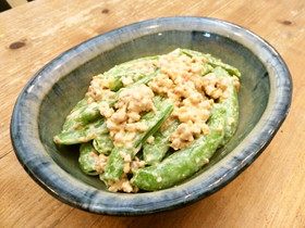 簡単♪スナップエンドウの自家製肉味噌和え