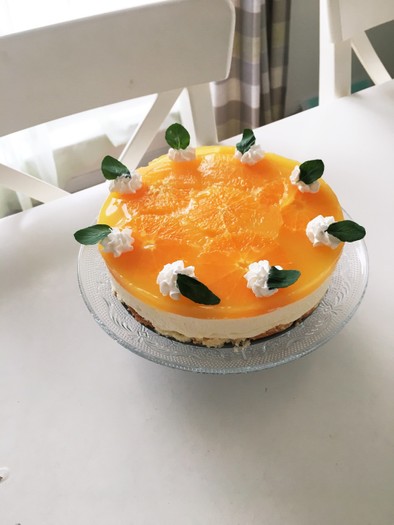 オレンジムースケーキの写真