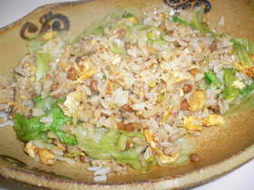 ○納豆レタスチャーハン○