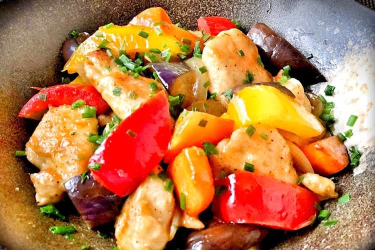 鶏むね肉とカラフル野菜の黒酢炒め レシピ 作り方 By ちえっちょママ クックパッド 簡単おいしいみんなのレシピが376万品